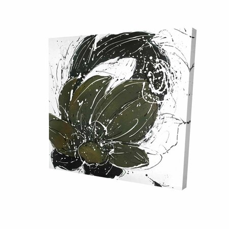 FONDO 16 x 16 in. Abstract Flower with Paint Splash-Print on Canvas FO2795170